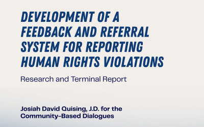 Development of a Feedback and Referral System for Reporting Human Rights Violations: Research and Terminal Report